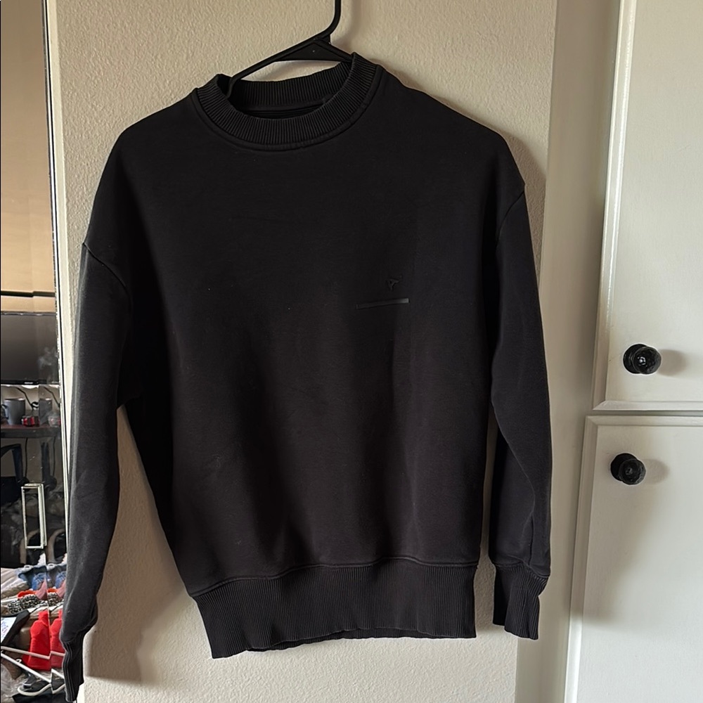Black Crew Neck Unisex Sweatshirt